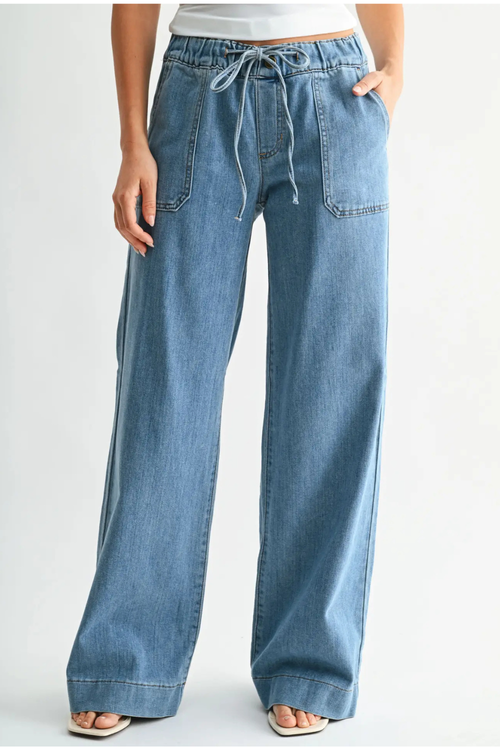 Tie Utility Pocket Denim Pant