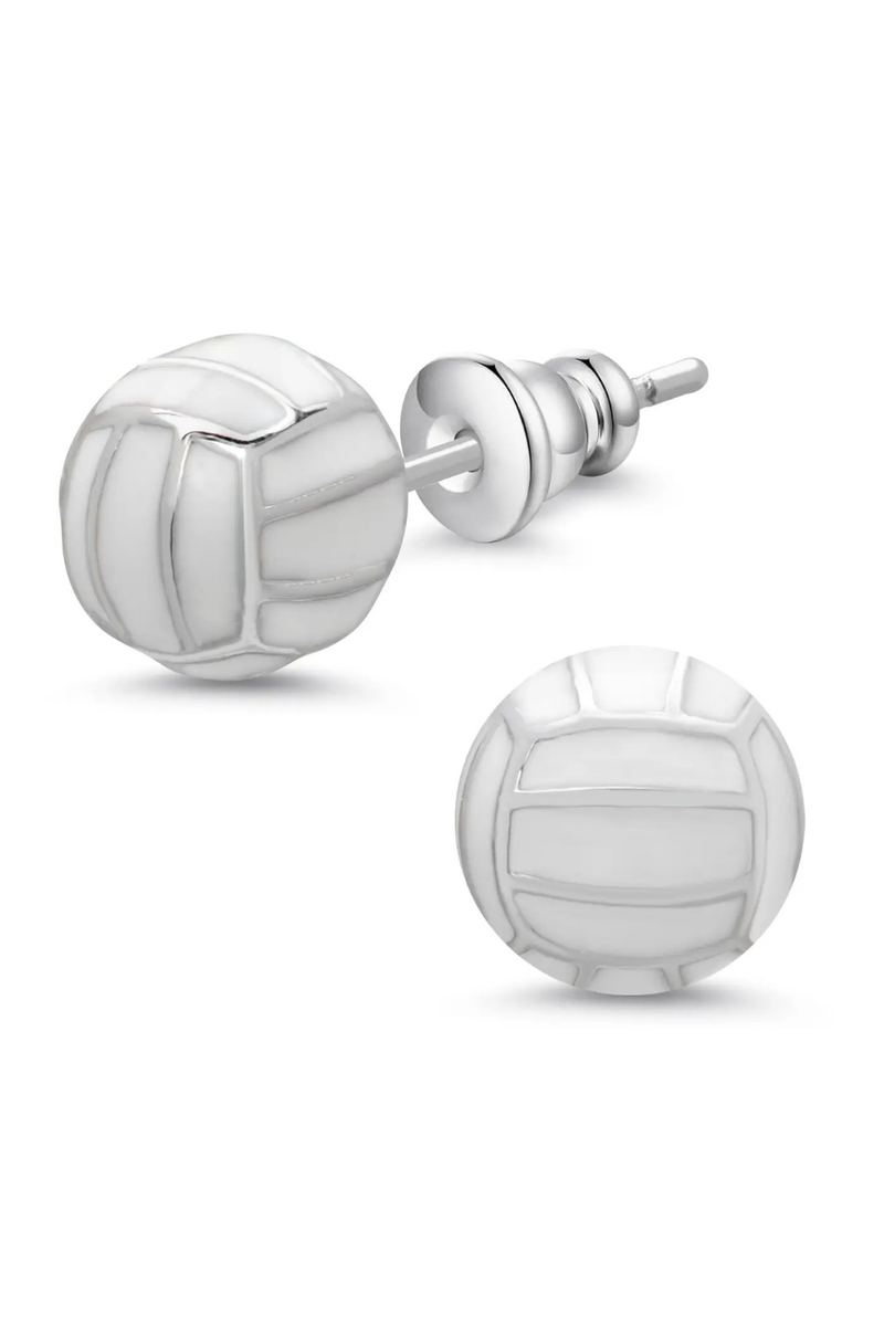 3D Volleyball Stud Earrings by Lily Nily