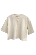 Button Down Sweater with Seam Detail