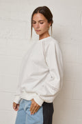 Lace Trim Cutout Sweatshirt