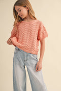Girls Crochet Knit Top