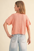 Girls Crochet Knit Top