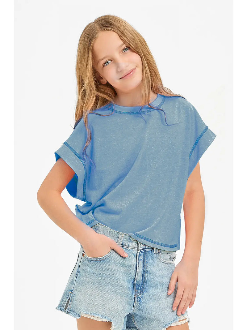 Amy Open Back Reverse Stitched Top