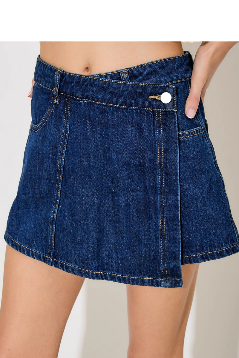 Denim Asymetrical Skort