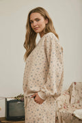Ditsy Floral Boxy Crew Neck Sweatshirt