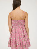 Floral Sleeveless Tiered Mini Dress