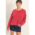 Mineral Wash Waffle Open Back Top