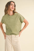 Kenna Washed Short Sleeve Top