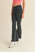 High Waist Cross Over Flare Legging