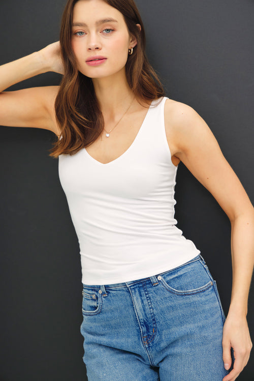 Ali Basic V Neck Layering Tank