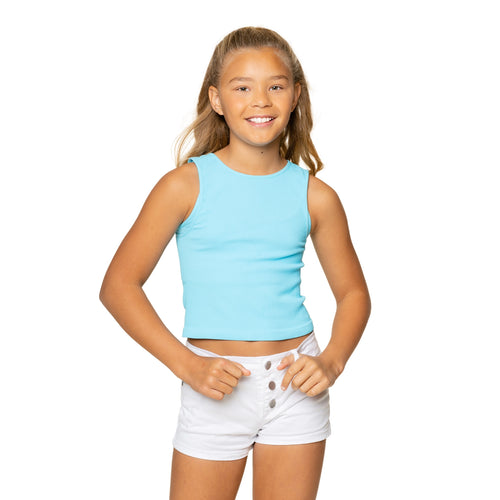 Tween Ribbed Tank Top by Malibu Sugar