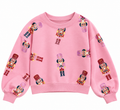 Girls Christmas Toy Solider Printed Sweatshirt