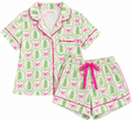 Juniors Lynn Holiday Pajama Short Set by Katie J NYC
