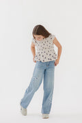 Katie J Girls Bow Embroidered Jeans