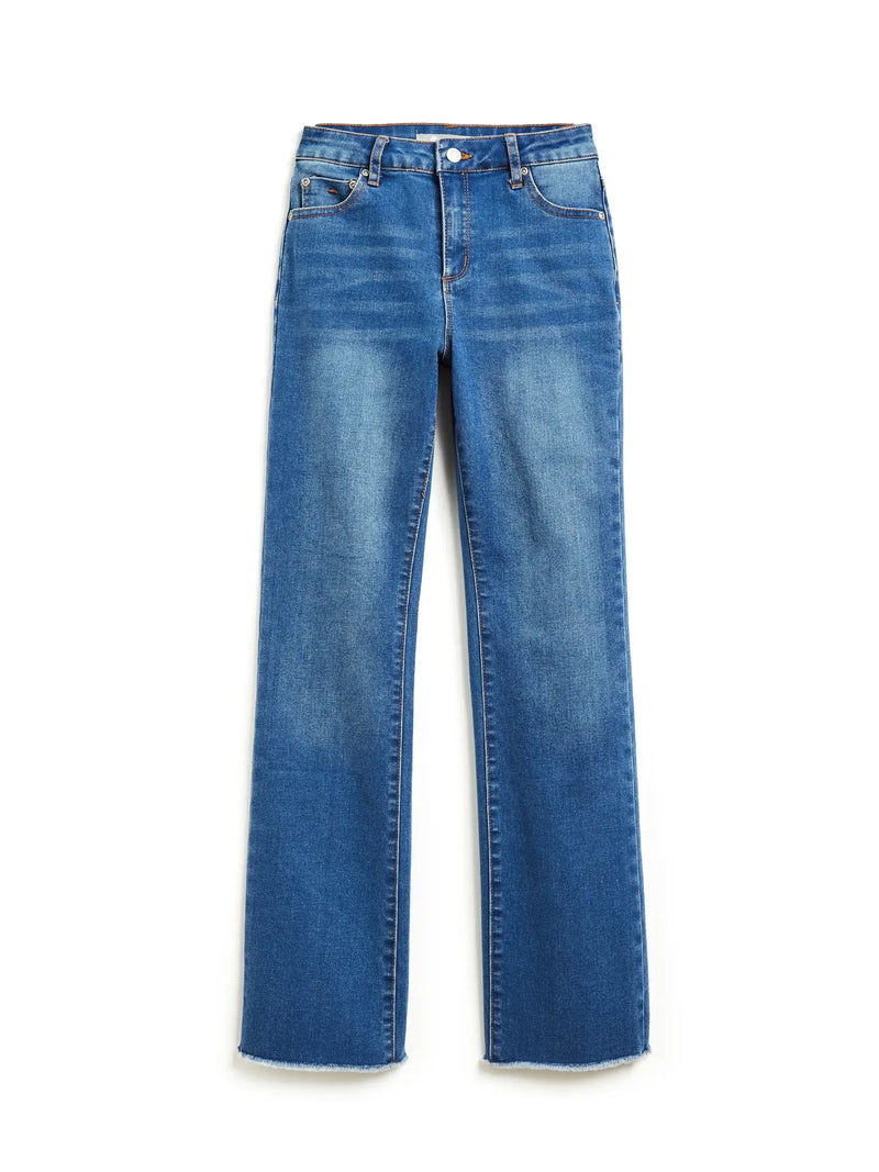 Girls High Rise Bootcut With Frey Hem by Tractr