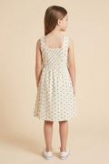 Girls Paneled Polka Dot Dress