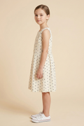 Girls Paneled Polka Dot Dress