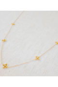 Multi Golden Dot Cross Necklace