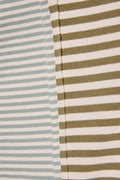 Scooped Neck Line Stripe Sweatshirt