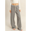 Waffle Knit Pant with Contrasting Ties