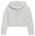 Ribbed Cotton Zip Hoodie by Suzette
