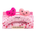 Pink Heart Plush Headband Set