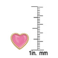 Pink Heart Twist Stud Earrings by Lily Nily