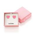 Pink Heart Twist Stud Earrings by Lily Nily