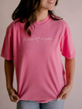 He Holds All Together In Pink Tee