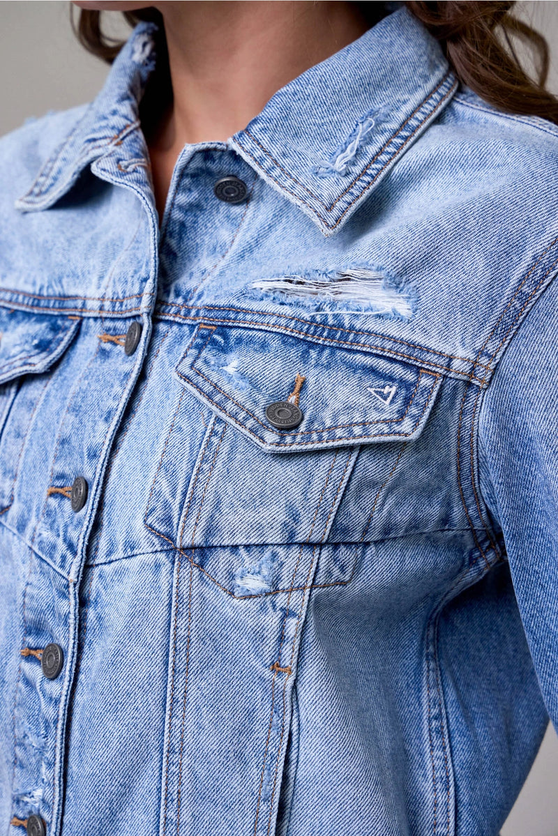 Rebel Fitted Jean Jacket by Hidden