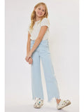 Kan Can Girls Frey Hem Wide Leg Jean