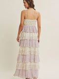 Romantic Floral Tiered Maxi Dress