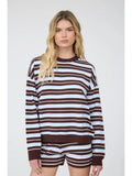 Stripe Boxy Long Sleeve Knit Top