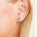 Tara Light Pink Heart Studs By Linny Co