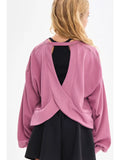 Open Back Thermal Knit Top