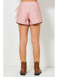 Washed Leather Mini Skort