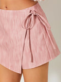 Washed Leather Mini Skort