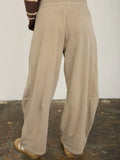 Drawstring Barrel Leg Sweatpants