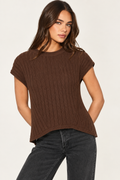 Ribbed Crew Neck Sweater Top