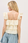 Ruffle Sleeveless Tiered Top