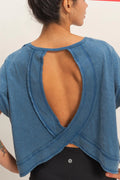 Amy Acid Wash Open Back Top