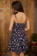 Floral Sleeveless Tiered Mini Dress