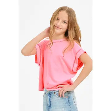 Amy Open Back Reverse Stitched Top