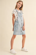 Girls Denim Overall Dress