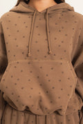 Star Print Bubble Hoodie