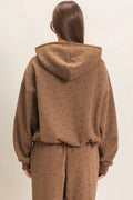 Star Print Bubble Hoodie
