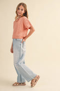 Girls Wide Leg Denim Pants