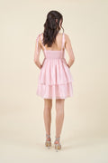 Sweet Shoulder Tie Shimmer Dress
