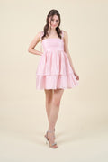 Sweet Shoulder Tie Shimmer Dress