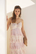 Madison Romantic Floral Tiered Maxi Dress